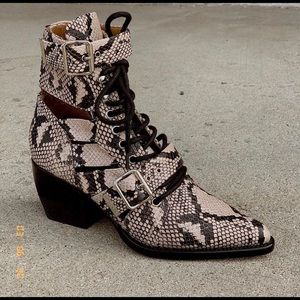 Chloe Snakeskin Reilly Boots